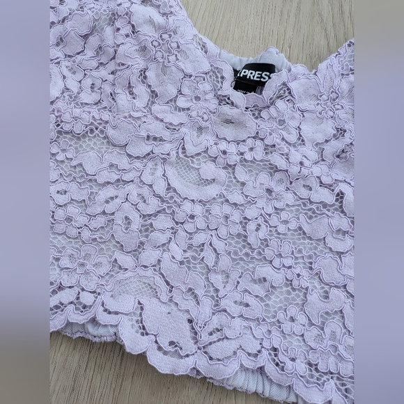 Express Allover Lace Cropped Cami - Picture 4 of 5